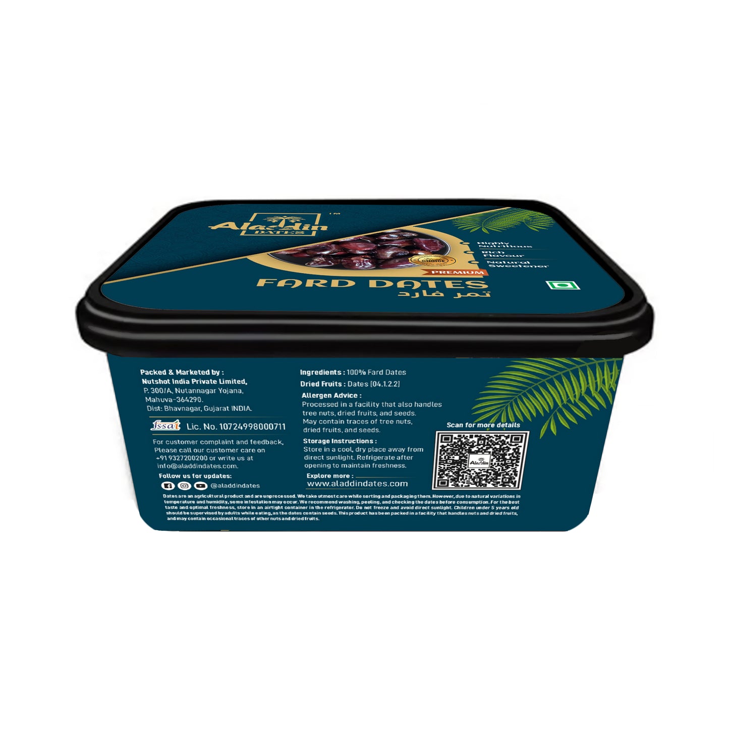 Aladdin Dates Fard Dates/Khajoor 400 Grams | IML Continer Packed|Khajur| Dry Fruits | Khajoor | Healthy Snacks |High Fibre.