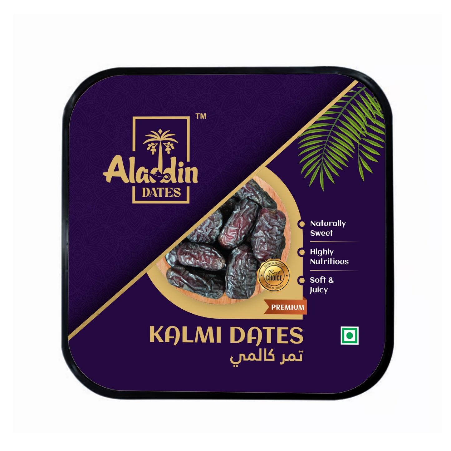Aladdin Dates Kalmi Dates/Khajoor 800 Grams ( 400 Grams * Pack of 2)| IML Continer Packed| Rich in Fibre| Naturally Sweet |Naturally Low-Fat Food|Natural Sweetness