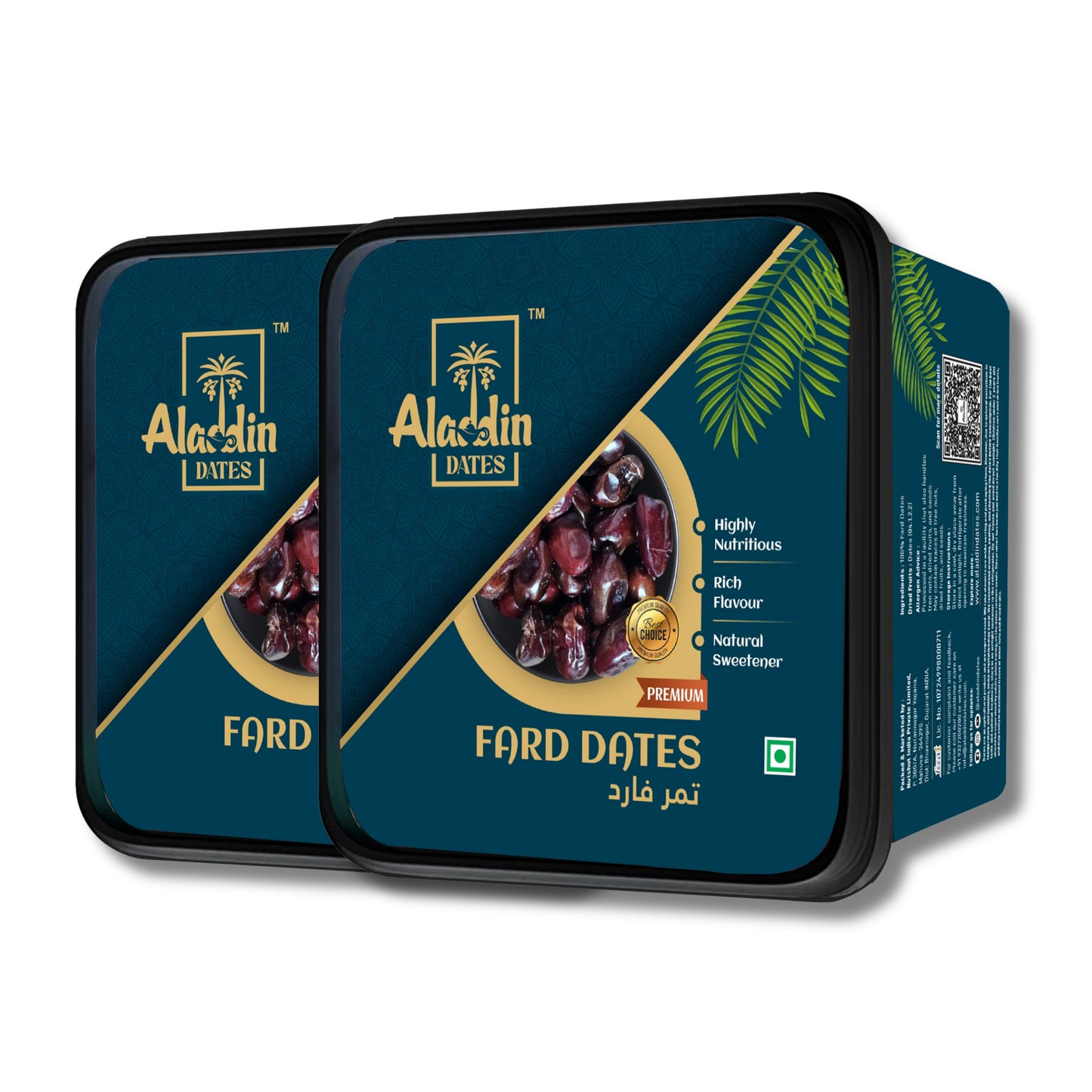 Aladdin Dates Fard Dates/Khajoor 800 Grams (400 Grams * Pack of 2)| IML Continer Packed| Khajur| Dry Fruits | Khajoor | Healthy Snacks |High Fibre.